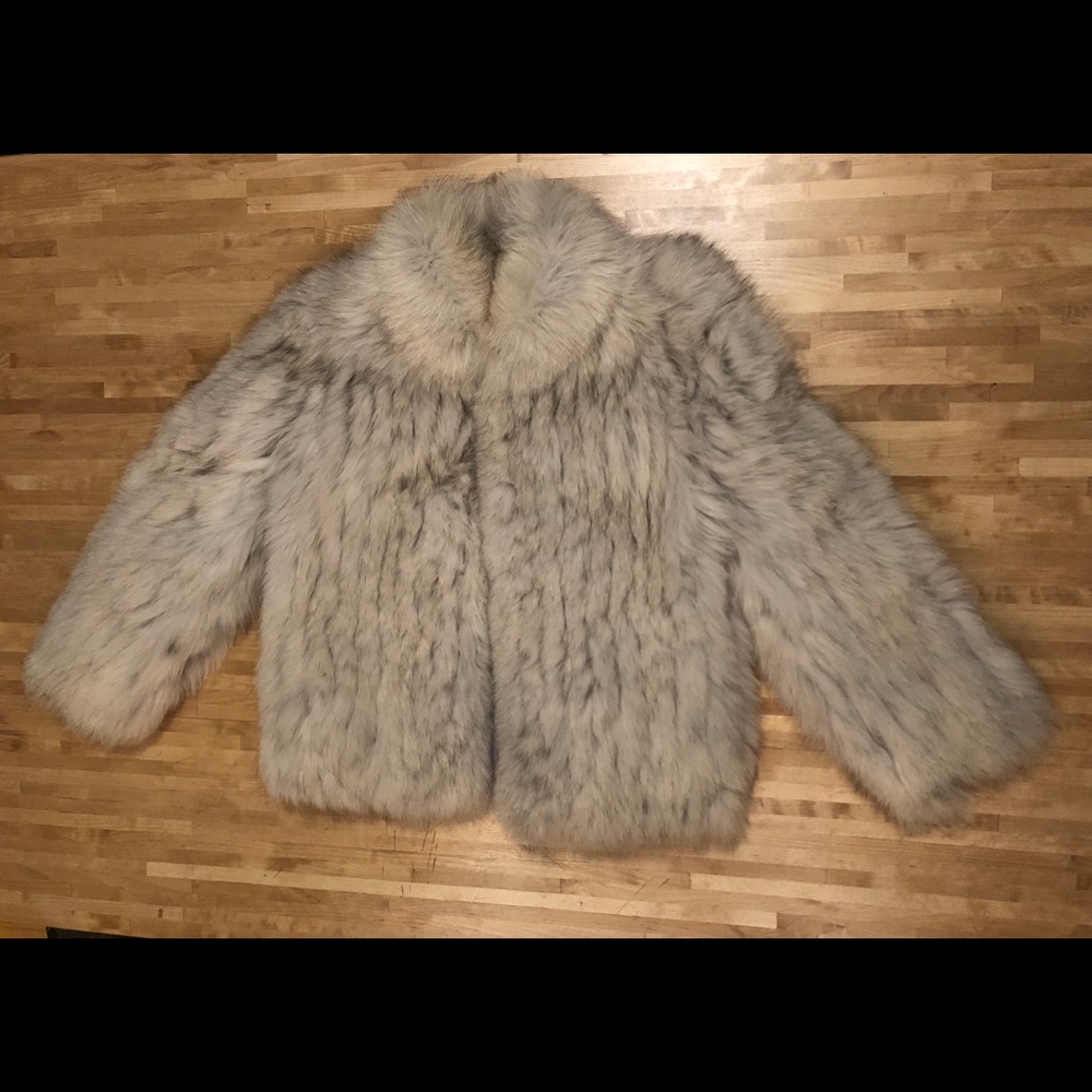Vintage Genuine White Fox Fur Coat